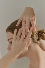 Load image into Gallery viewer, Maren Granule Solitaire Sapphire Ring