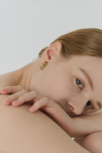 Load image into Gallery viewer, Rhea Cluster Gemstone Hoop Earrings