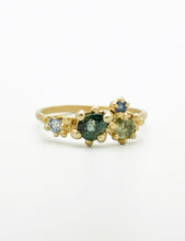 Load image into Gallery viewer, Adria Sapphire Cluster Ring
