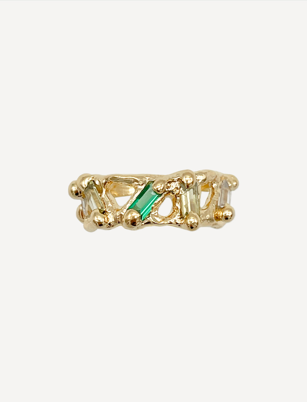 Dwyn Molten Baguette Gemstone Ring