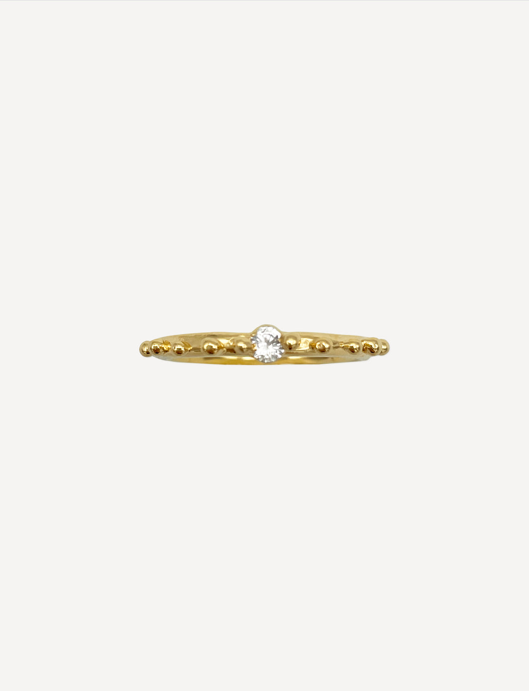 Maren Granule Solitaire Sapphire Ring